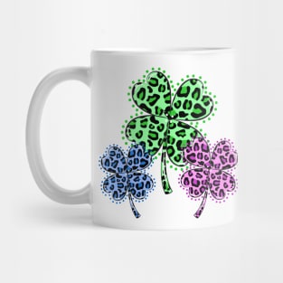 Trio Leopard Shamrock Mug